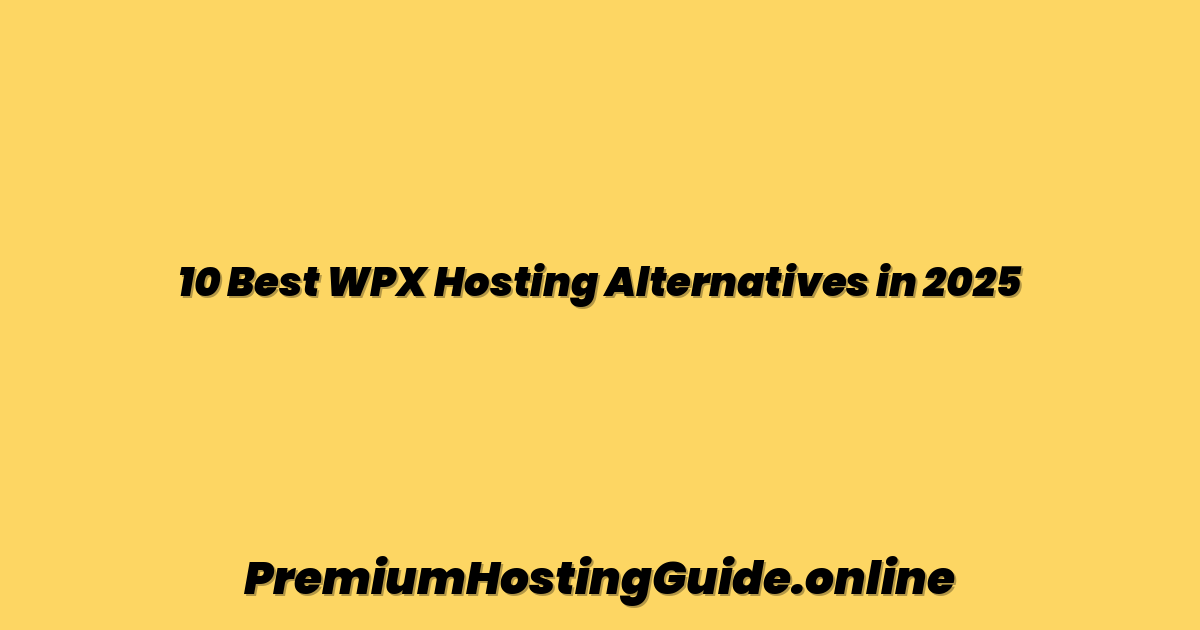 10 Best WPX Hosting Alternatives in 2025
