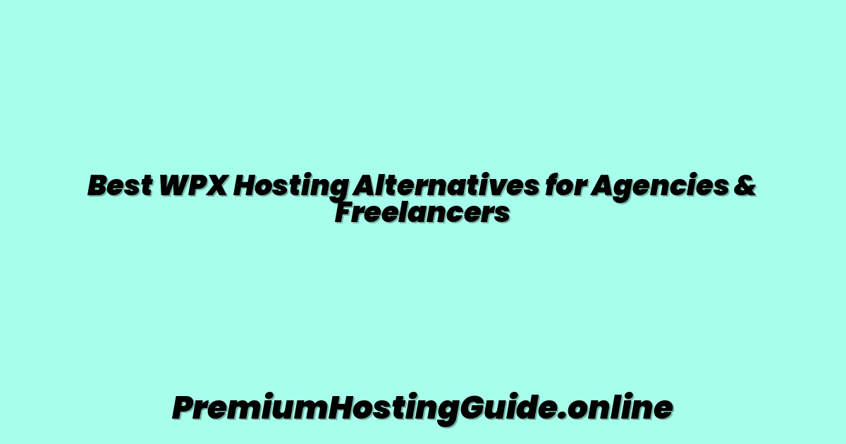 Best WPX Hosting Alternatives for Agencies & Freelancers