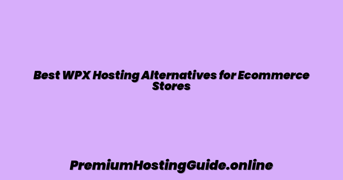 Best WPX Hosting Alternatives for Ecommerce Stores