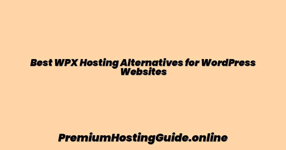 Best WPX Hosting Alternatives for WordPress Websites