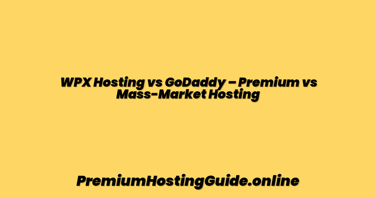 WPX Hosting vs GoDaddy – Premium vs Mass-Market Hosting